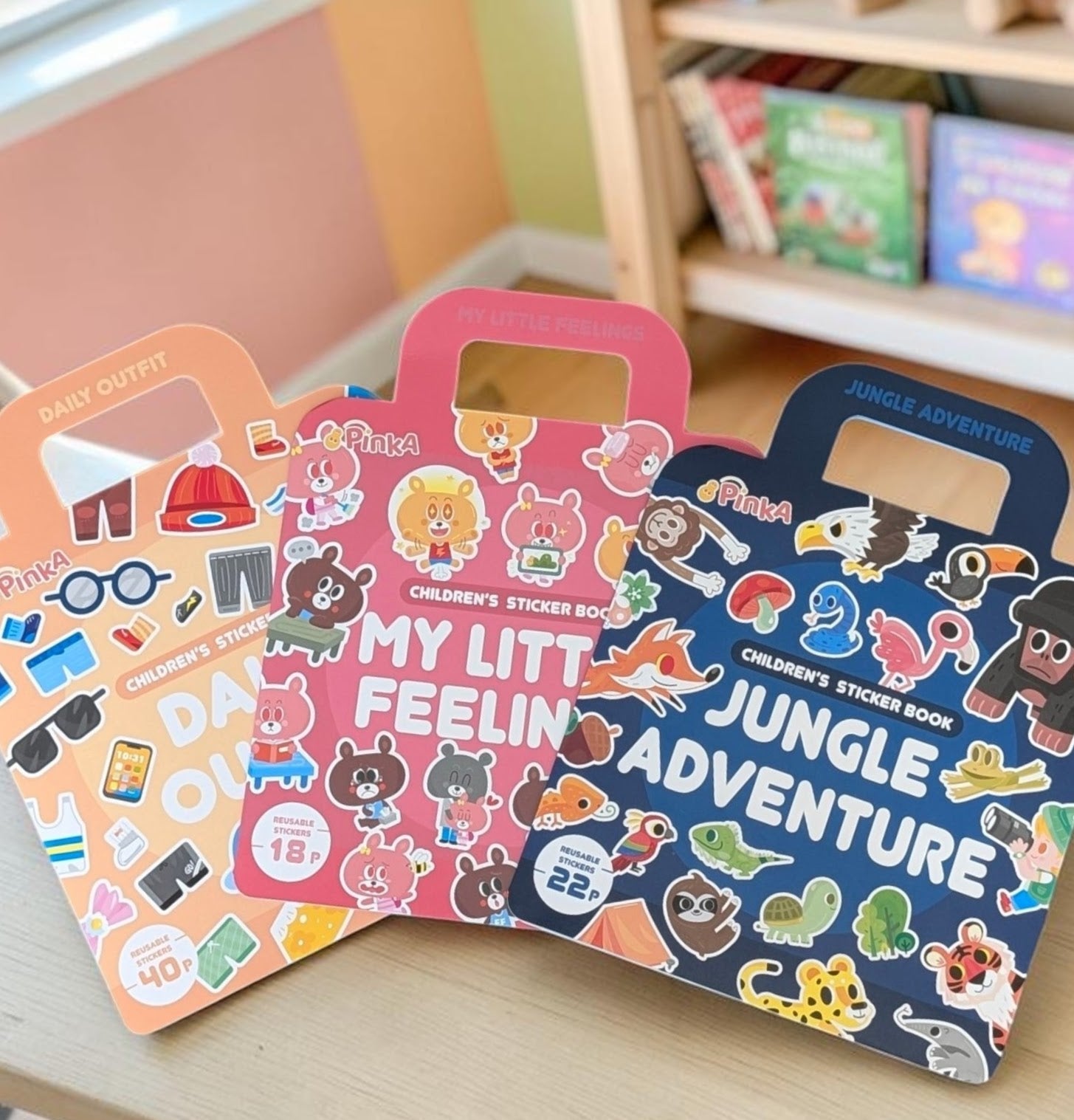 PinkA Reusable Non-Toxic Jelly Sticker Book