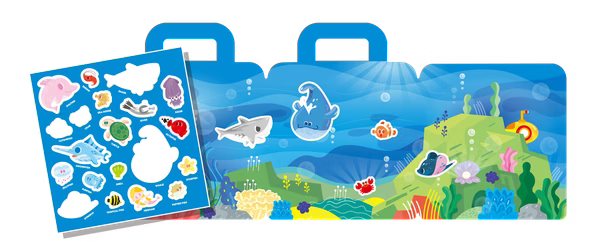 PinkA Reusable Educational Jelly Sticker Book - Ocean
