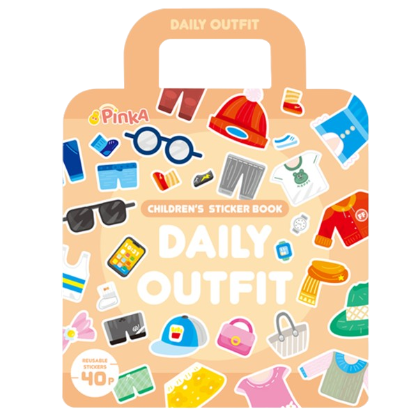 PinkA Reusable Educational Jelly Sticker Book - Daily Outfit