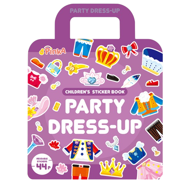 PinkA Reusable Educational Jelly Sticker Book - Party Dress-Up