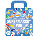 PinkA Reusable Educational Jelly Sticker Book - Supermarket Fun