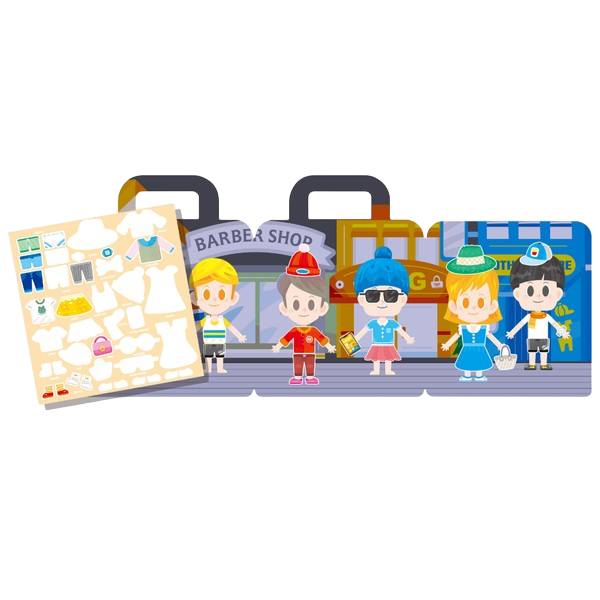 PinkA Reusable Educational Jelly Sticker Book - Daily Outfit