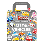 PinkA Reusable Educational Jelly Sticker Book - City and Vehicles