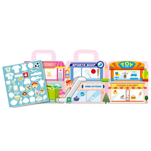 PinkA Reusable Educational Jelly Sticker Book - Department Store
