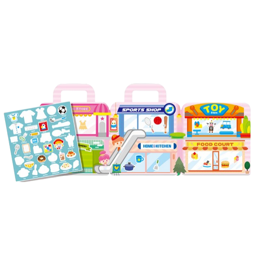 PinkA Reusable Educational Jelly Sticker Book - Department Store