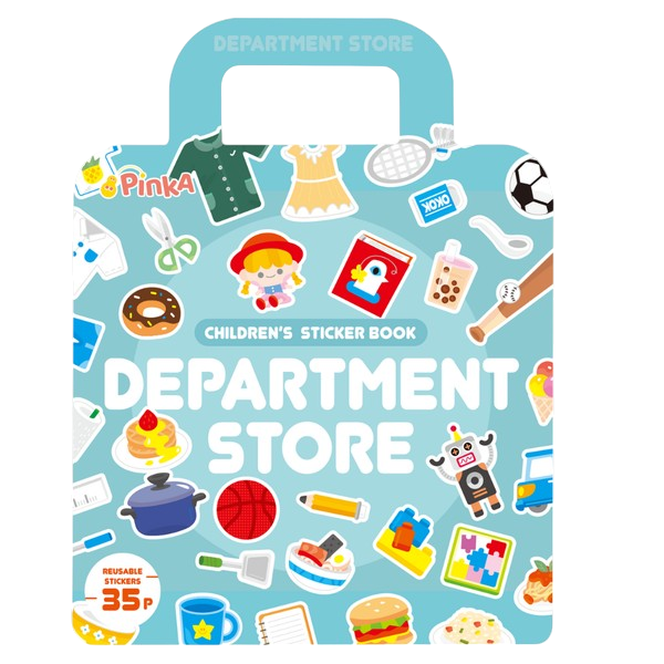 PinkA Reusable Educational Jelly Sticker Book - Department Store
