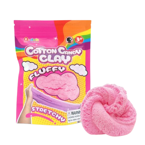 Q-doh Cotton Candy Clay - Fluffy Scented Bubble Gum Pink