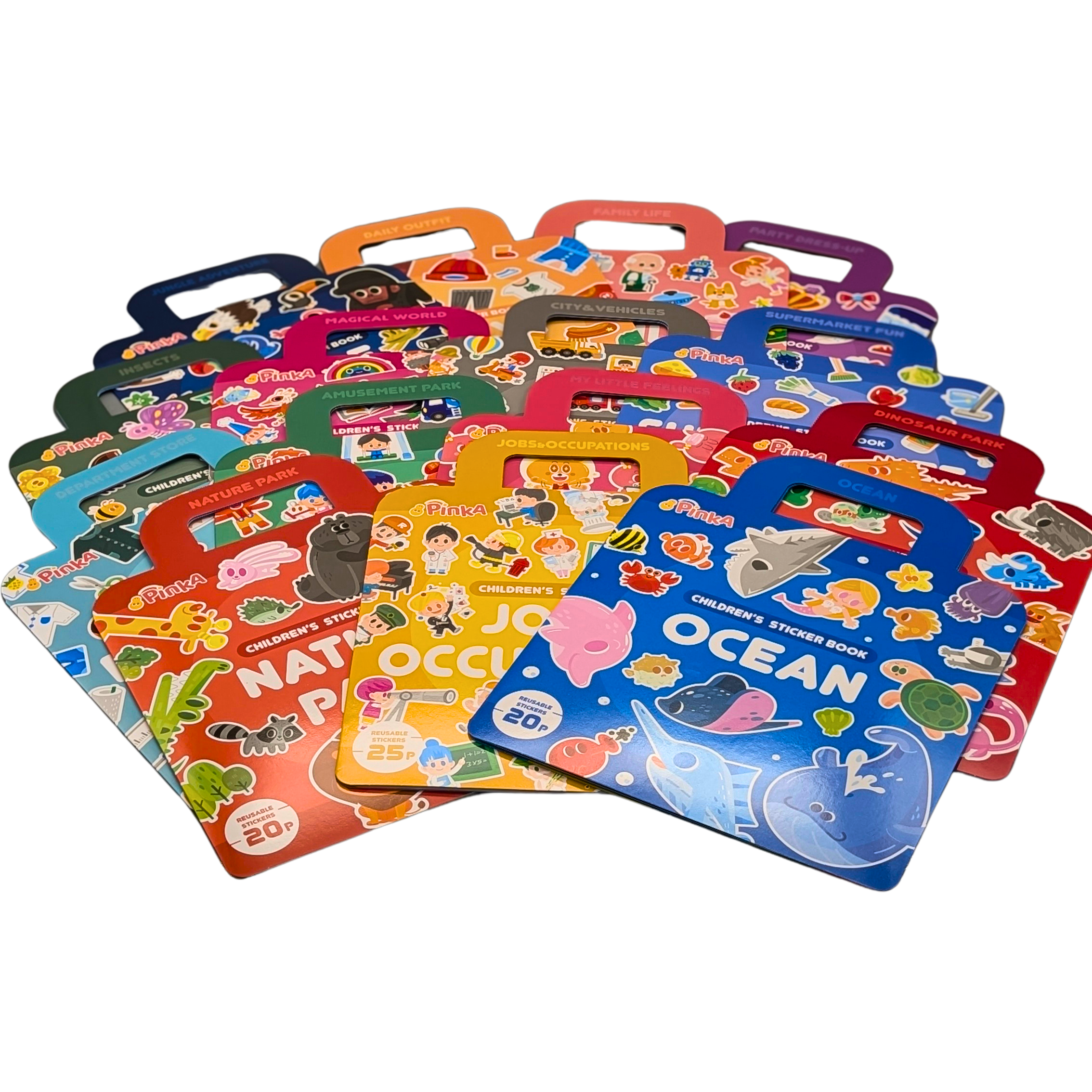 PinkA Reusable Educational Jelly Sticker Books