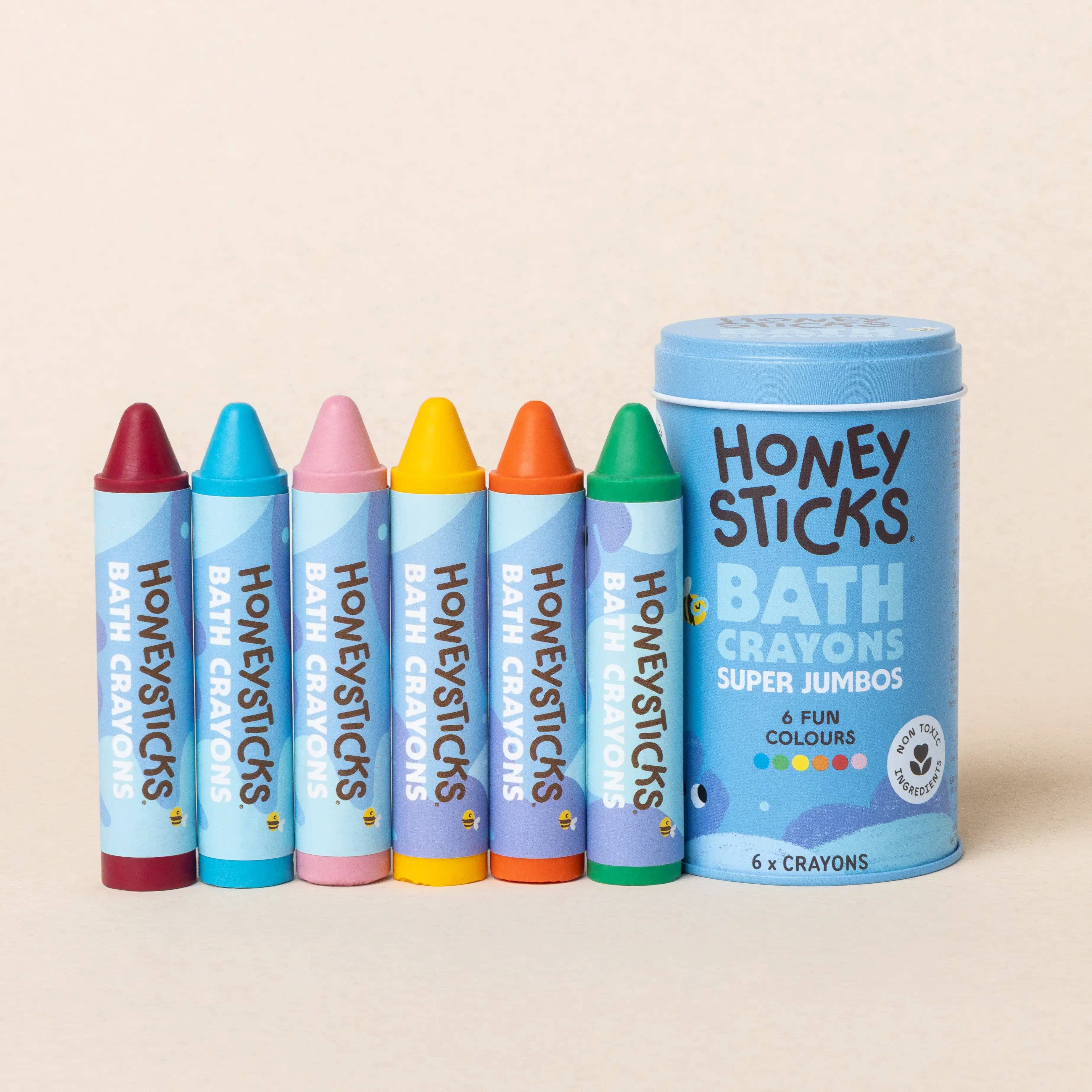 Honeysticks Bath Crayons Super Jumbos 6pk