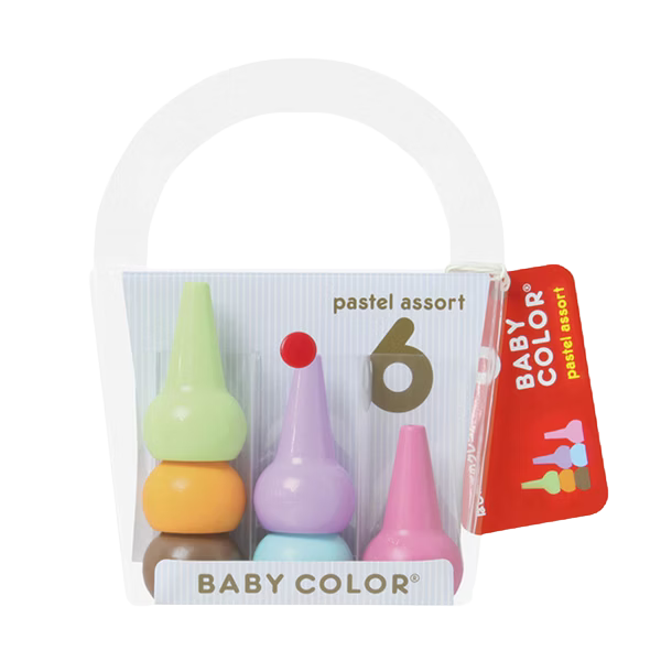 Aozora Baby Color Crayons - 6 Pastel Colours