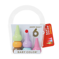 Aozora Baby Color Crayons - 6 Pastel Colours