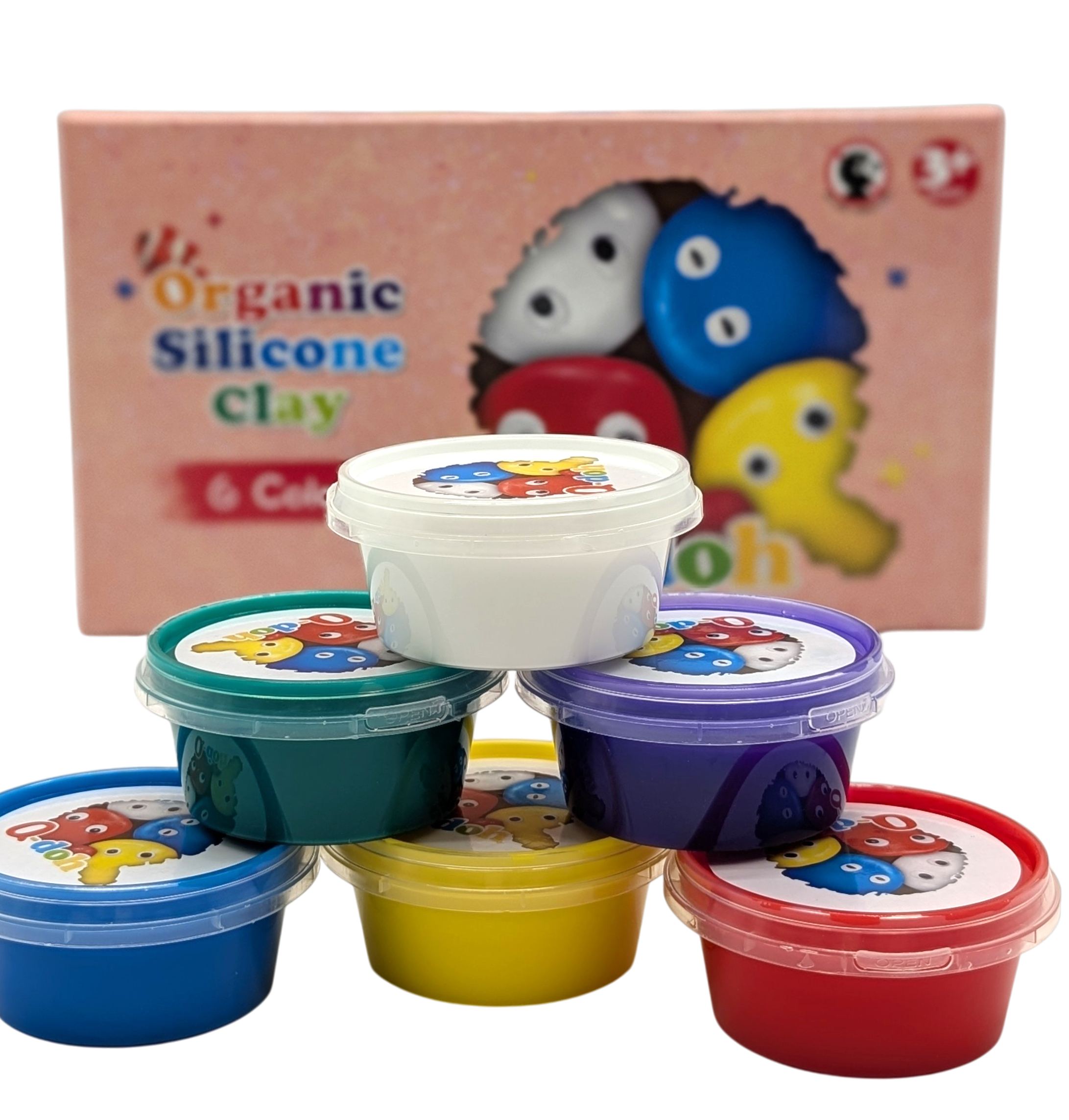Q-doh 6 Colours Silicone Clay Set – Safe, Mess-Free & Long-Lasting