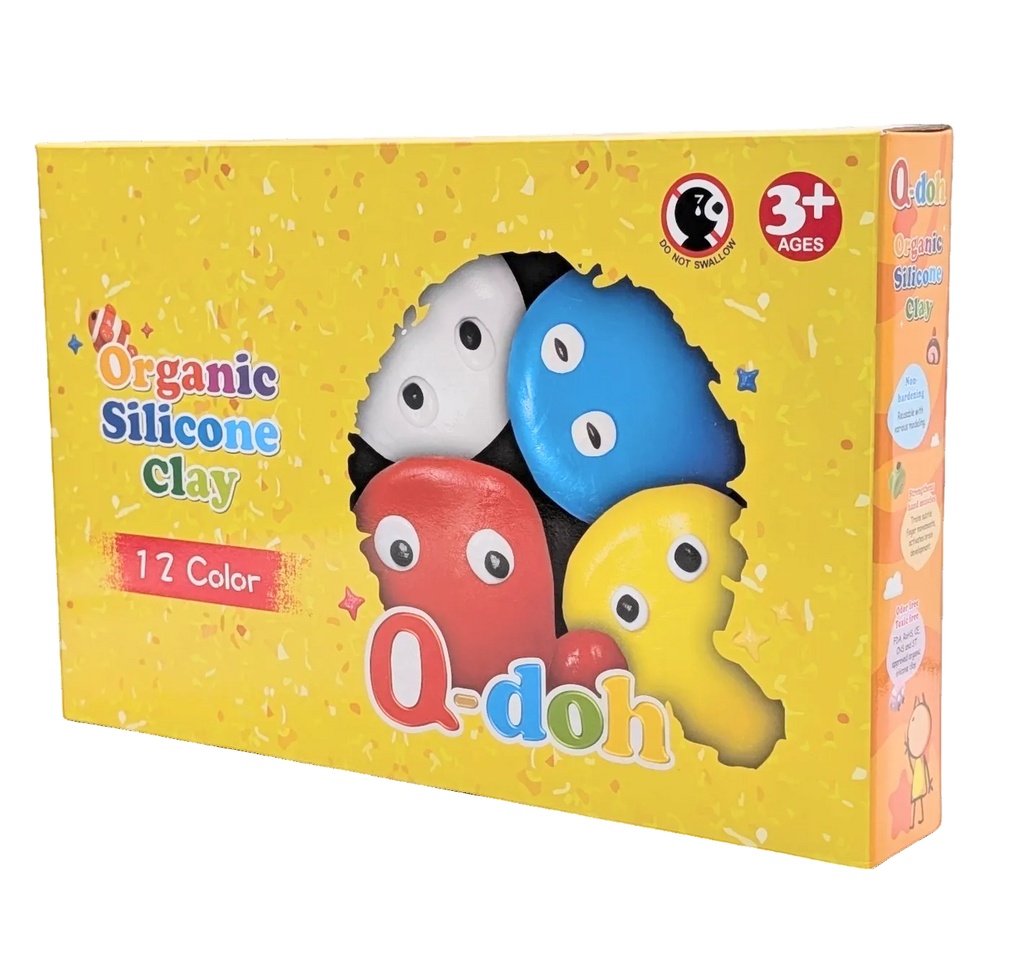 Q-doh 12 Colours Silicone Clay Set – Safe, Mess-Free & Long-Lasting