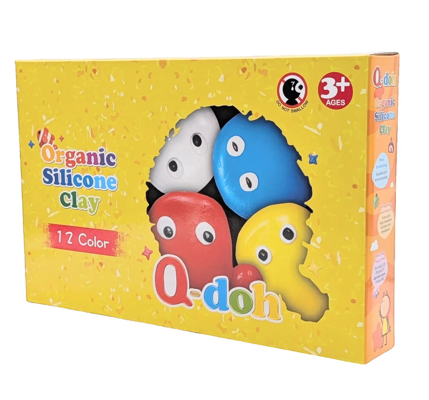 Q-doh 12 Colours Silicone Clay Set – Safe, Mess-Free & Long-Lasting