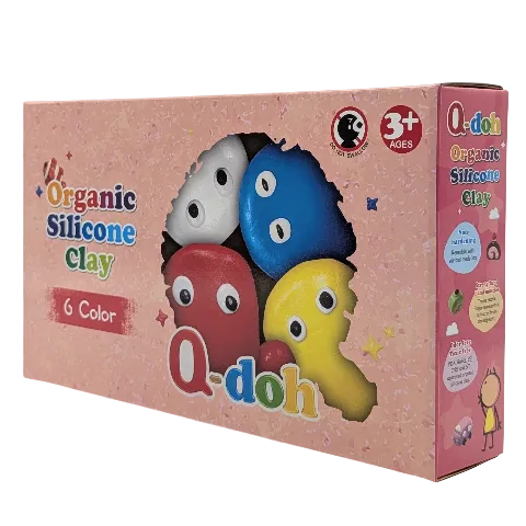 Q-doh 6 Colours Silicone Clay Set – Safe, Mess-Free & Long-Lasting