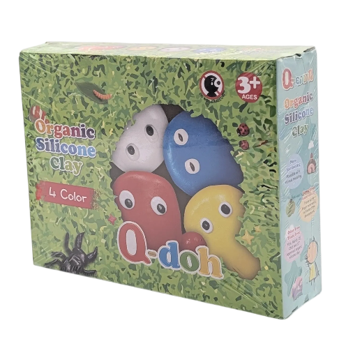 Q-doh 4 Colours Silicone Clay Set – Safe, Mess-Free & Long-Lasting