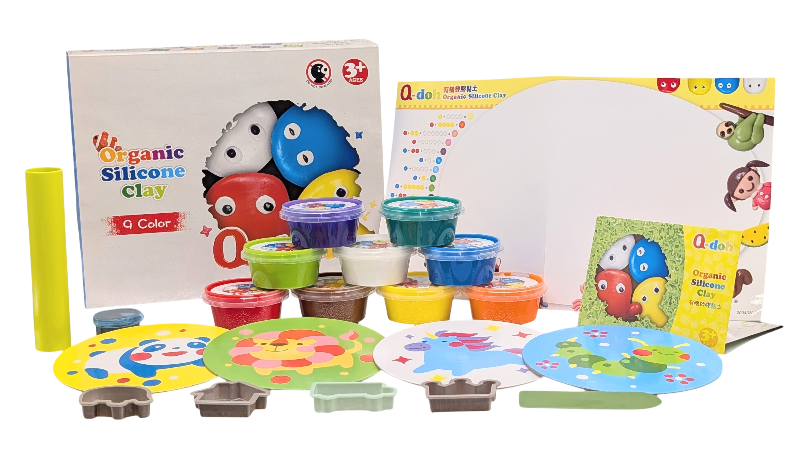 Q-doh 9 Colours Silicone Clay Set – Safe, Mess-Free & Long-Lasting