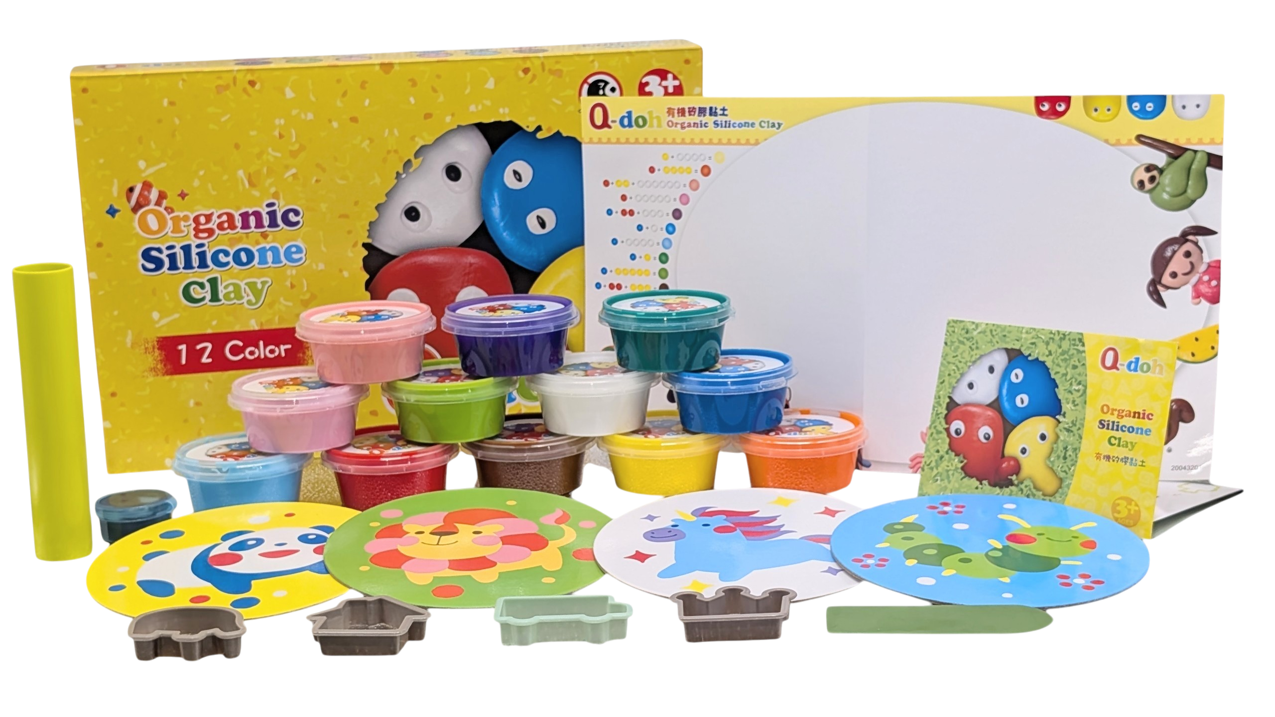 Q-doh 12 Colours Silicone Clay Set – Safe, Mess-Free & Long-Lasting
