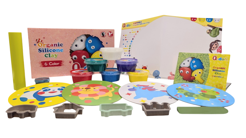 Q-doh 6 Colours Silicone Clay Set – Safe, Mess-Free & Long-Lasting