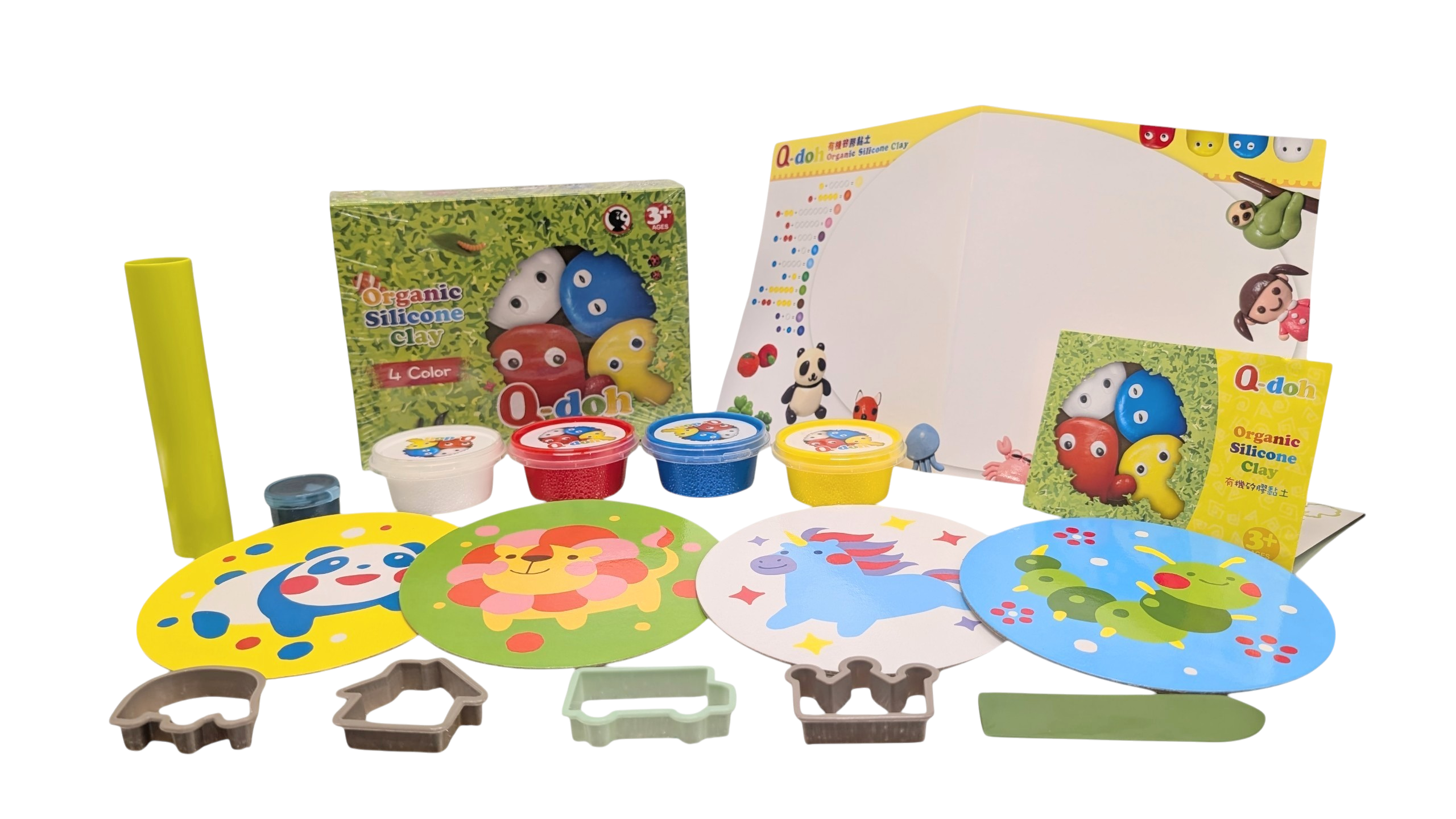Q-doh 4 Colours Silicone Clay Set – Safe, Mess-Free & Long-Lasting