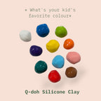 Q-doh 6 Colours Silicone Clay Set – Safe, Mess-Free & Long-Lasting