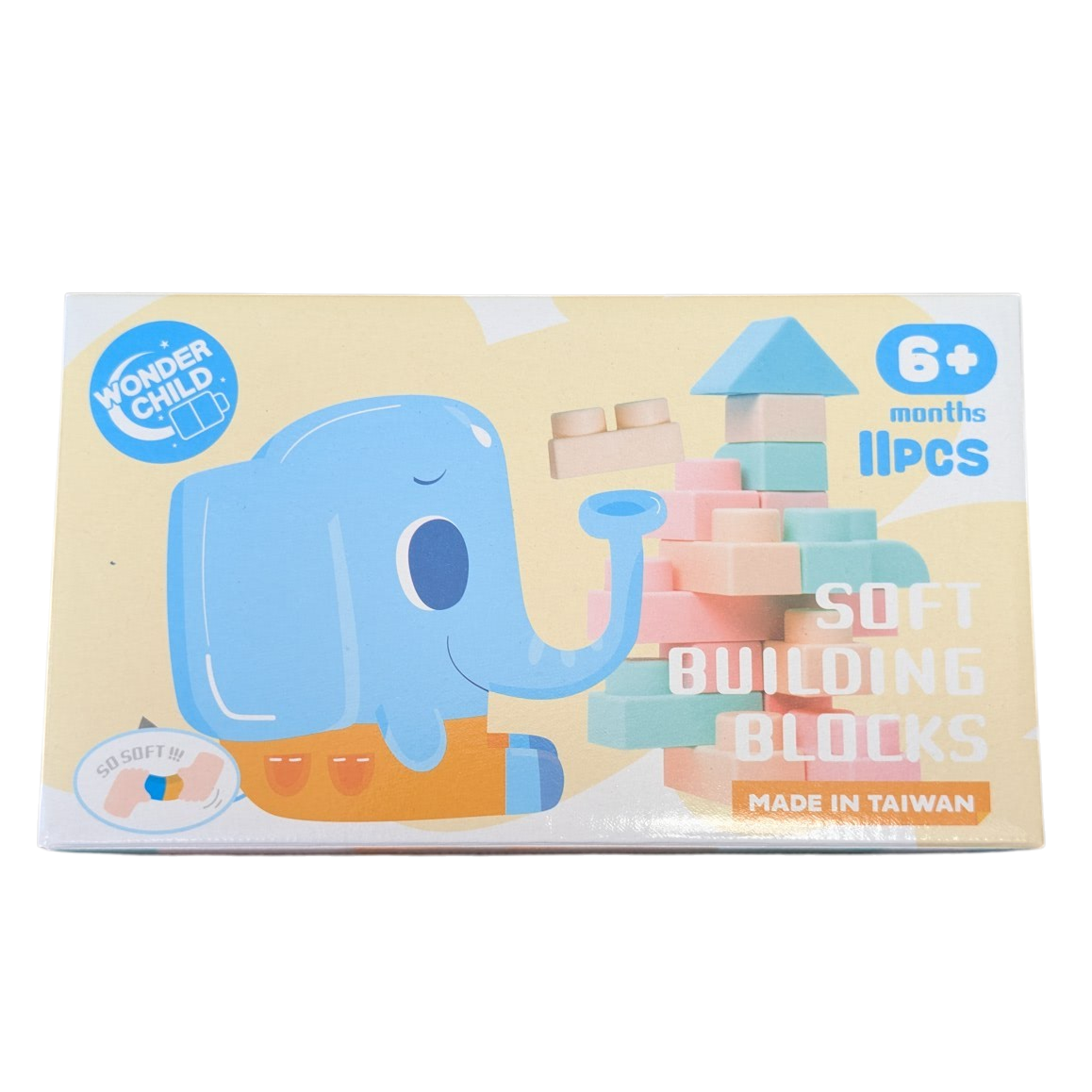 Wonder Child - Non-Toxic, Easy to Clean Soft Block 11 Pieces