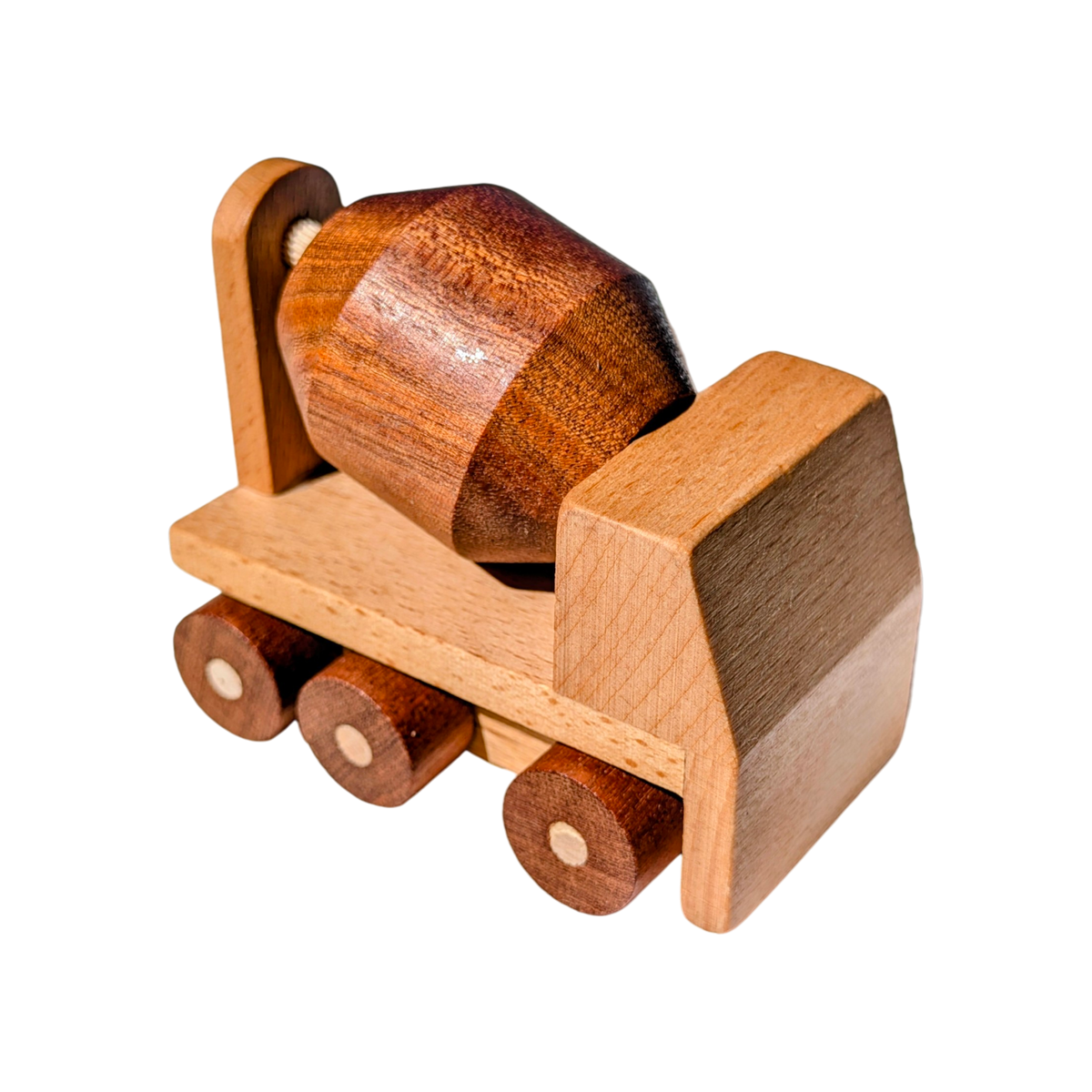Kienvy Solid Wood Construction Vehicle - Mini Concrete Mixer