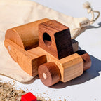 Kienvy Solid Wood Construction Vehicle - Mini Road Roller