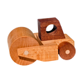 Kienvy Solid Wood Construction Vehicle - Mini Road Roller