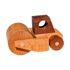 Kienvy Solid Wood Construction Vehicle - Mini Road Roller