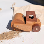 Kienvy Solid Wood Construction Vehicle - Mini Road Roller