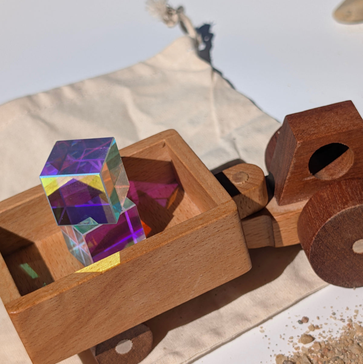 Kienvy Wooden Construction Vehicle - Mini Tractor