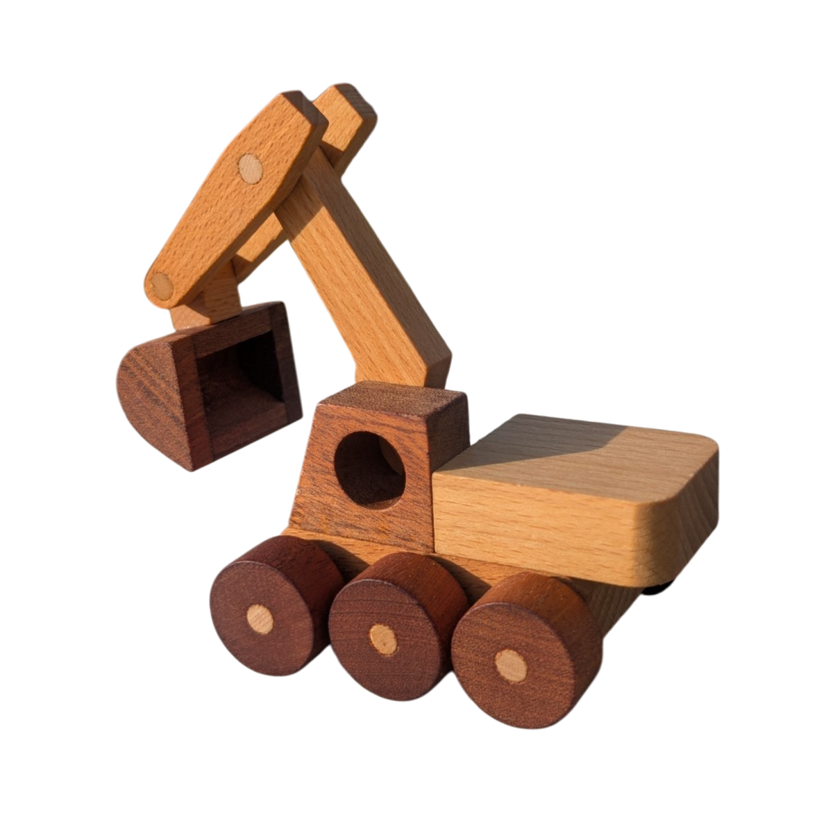 Kienvy Solid Wood Construction Vehicle - Mini Excavator