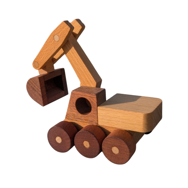 Kienvy Solid Wood Construction Vehicle - Mini Excavator