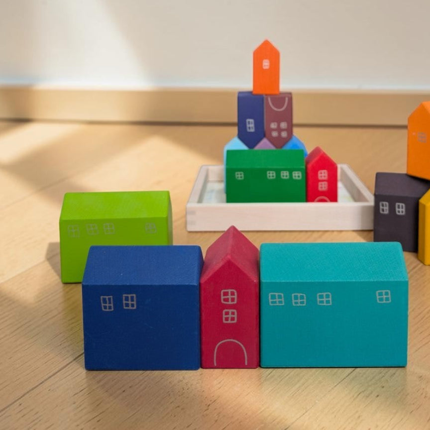 Linden Rainbow Village Building Blocks