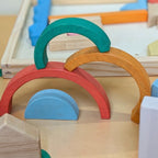 Montessori-inspired Creative Wooden Building Blocks