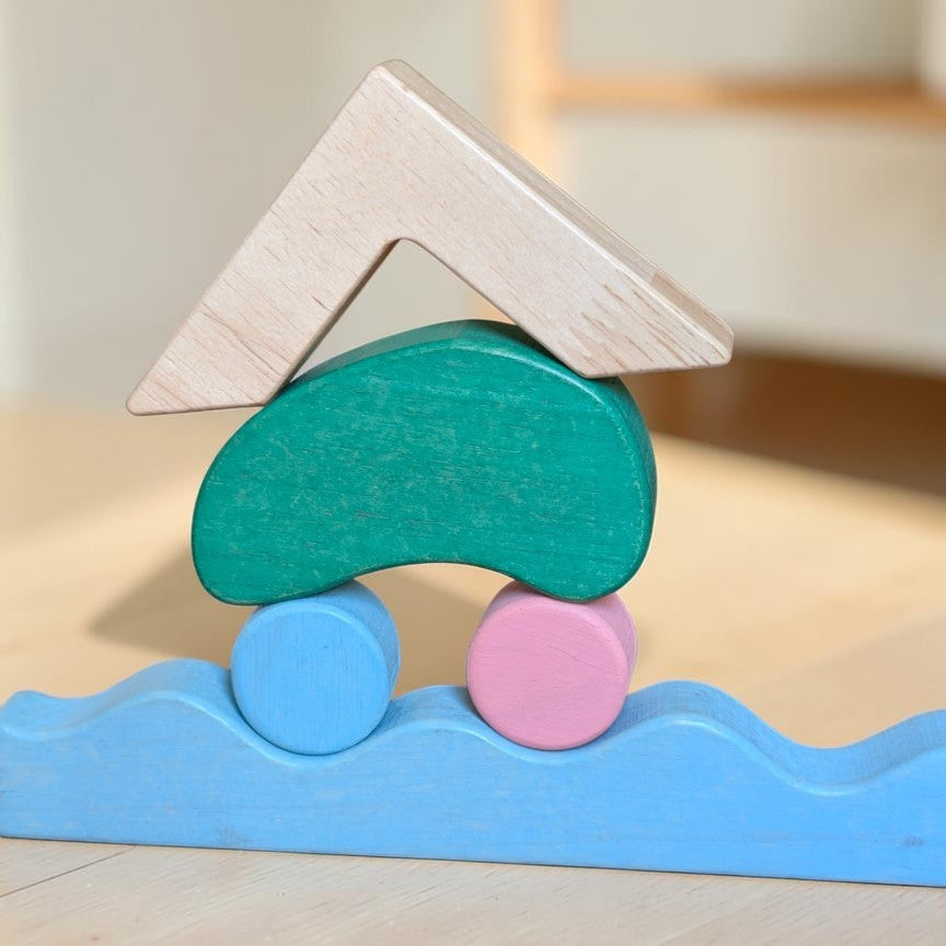 Montessori-inspired Creative Wooden Building Blocks