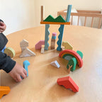 Montessori-inspired Creative Wooden Building Blocks