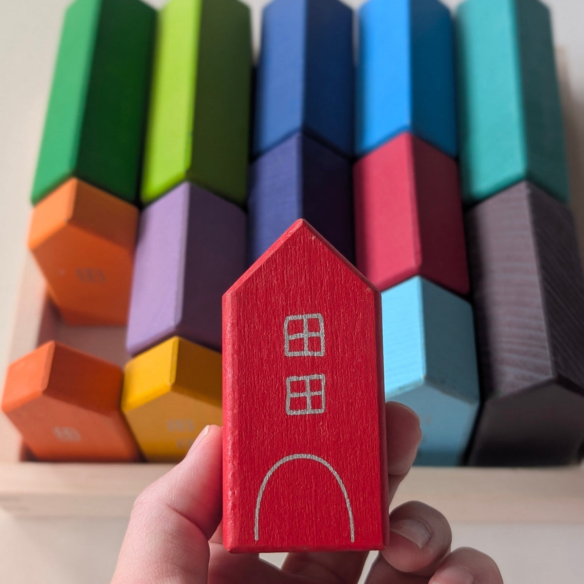 Linden Rainbow Village Building Blocks