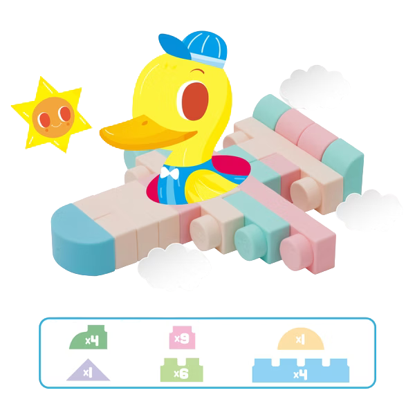 Wonder Child - Non-Toxic, Easy to Clean Soft Block 25 pieces