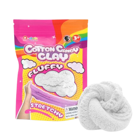 Q-doh Cotton Candy Clay - Fluffy Unscented Frosty White