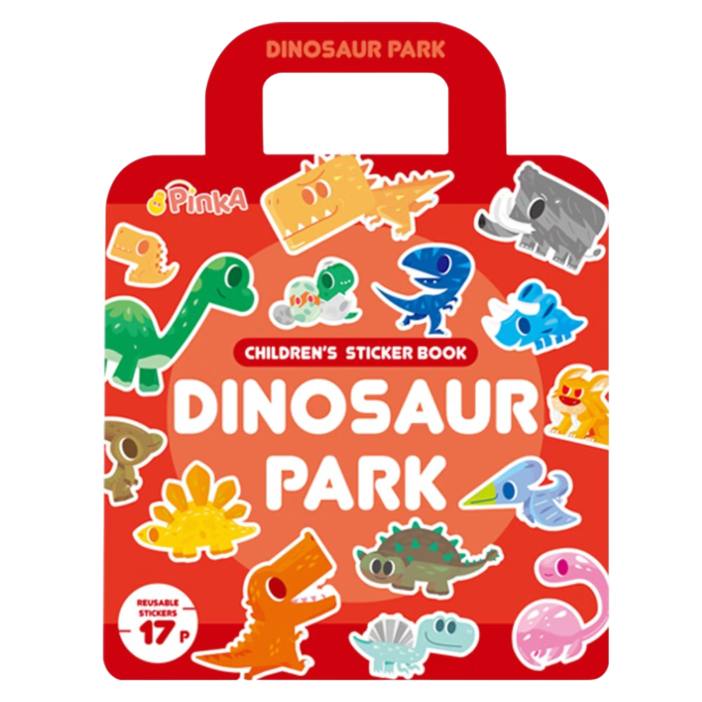 PinkA Reusable Educational Jelly Sticker Book - Dinosaur Park
