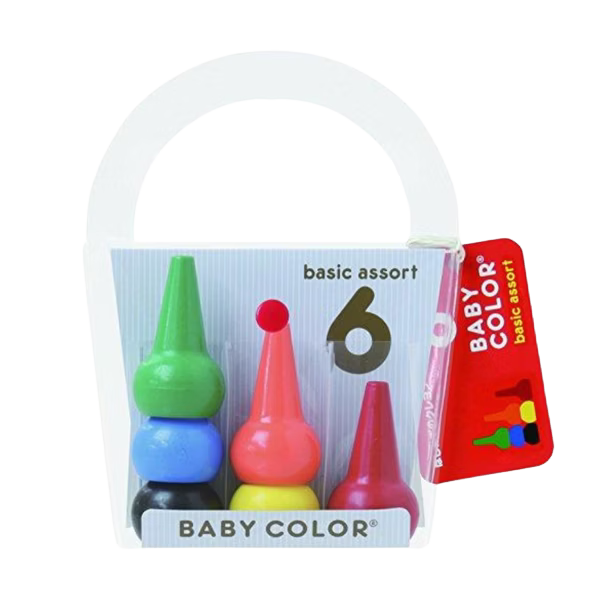 Aozora Baby Color Crayons - 6 Basic Assort Colours