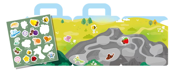 PinkA Reusable Educational Jelly Sticker Book - Insects