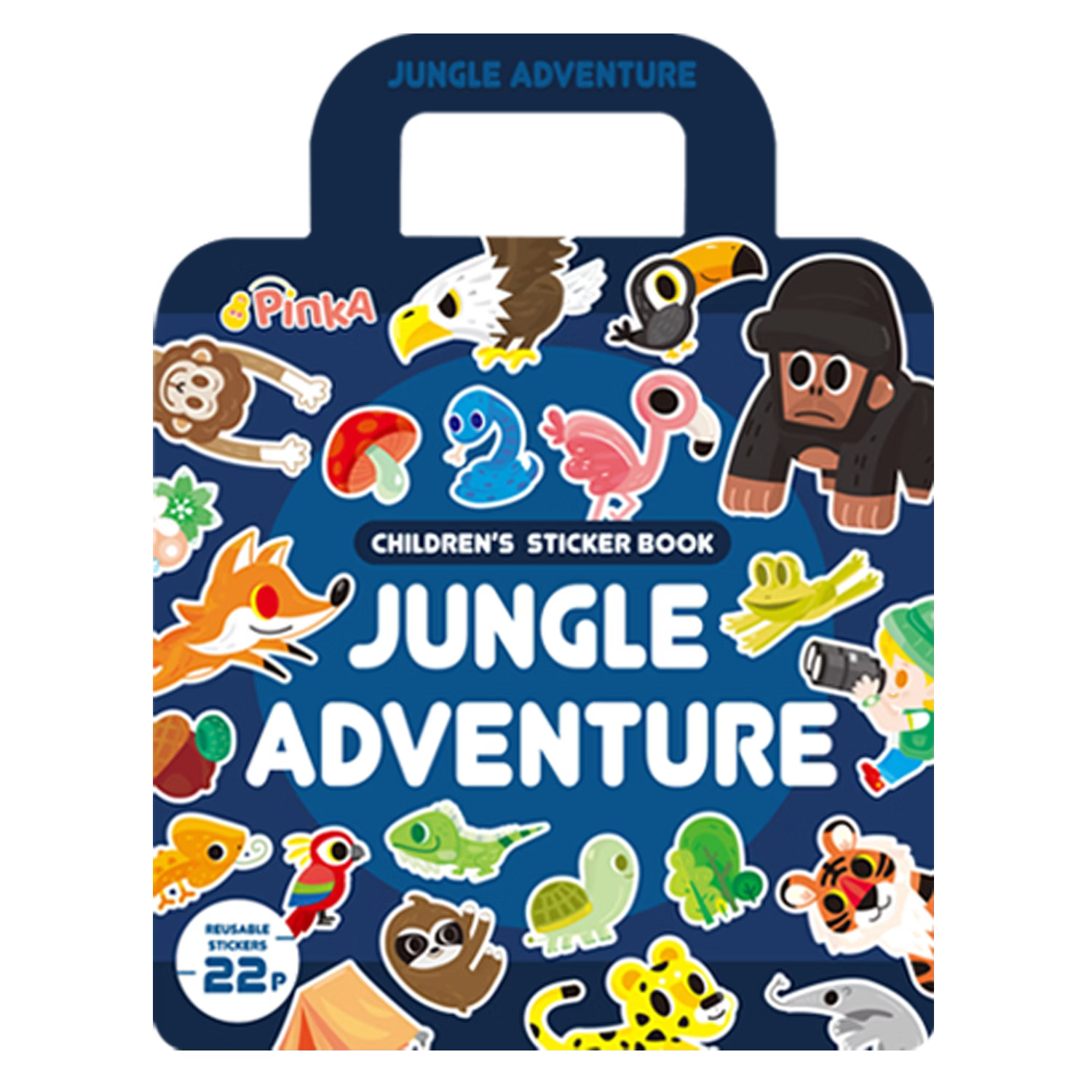 PinkA Reusable Educational Jelly Sticker Book - Jungle Adventure