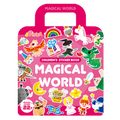 PinkA Reusable Educational Jelly Sticker Book - Magical World