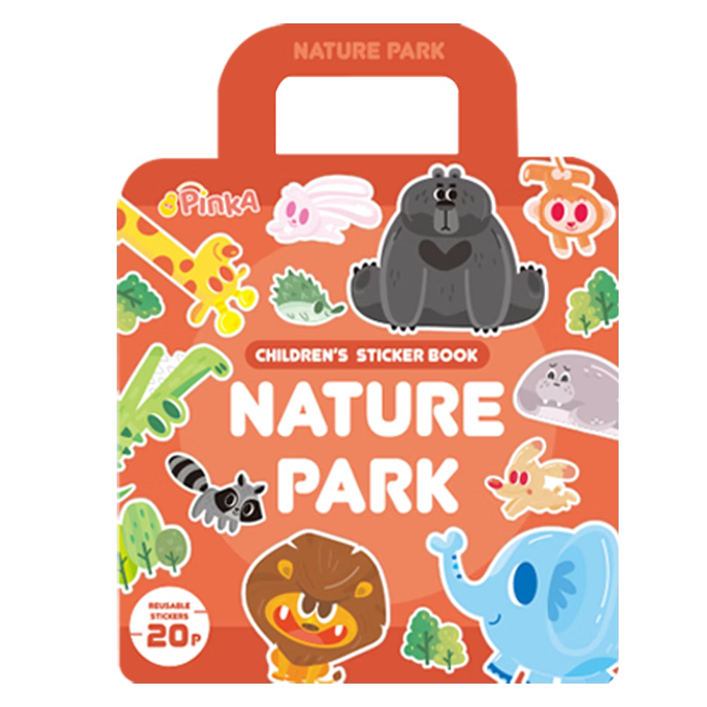 PinkA Reusable Educational Jelly Sticker Book - Nature Park