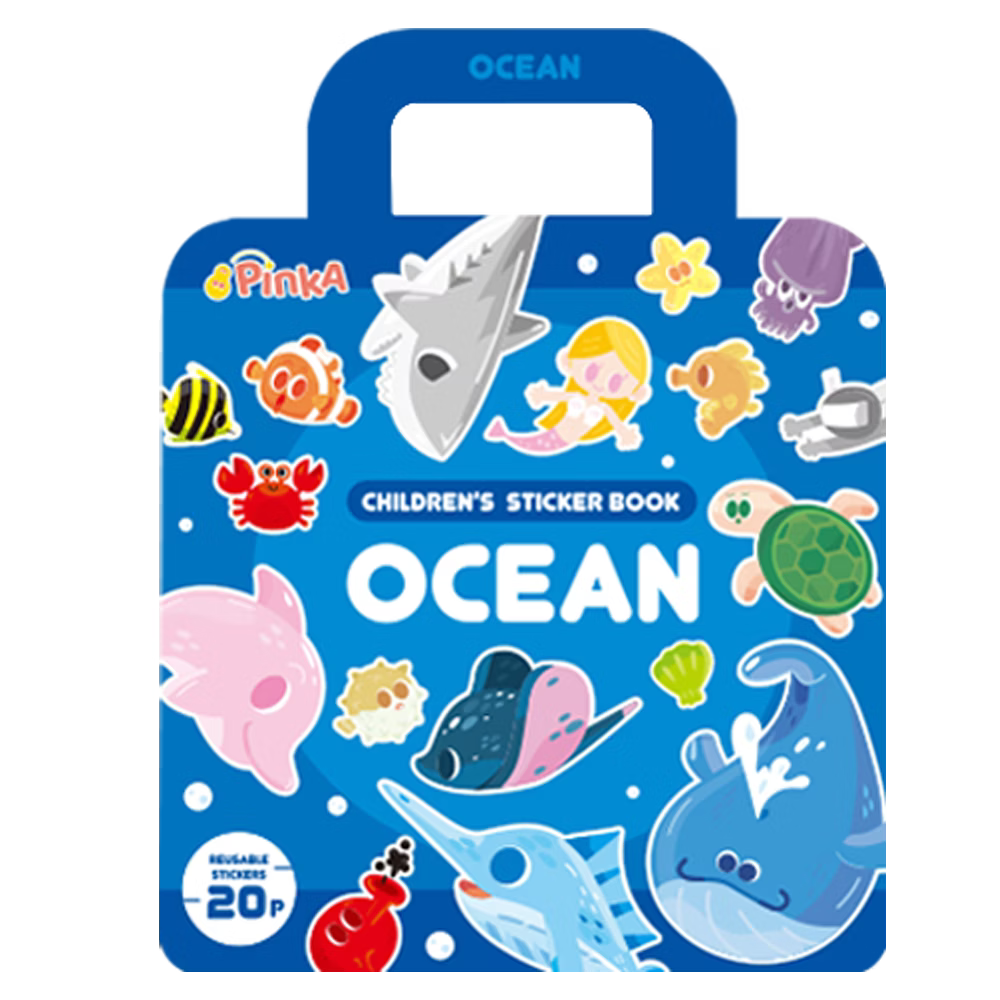 PinkA Reusable Educational Jelly Sticker Book - Ocean