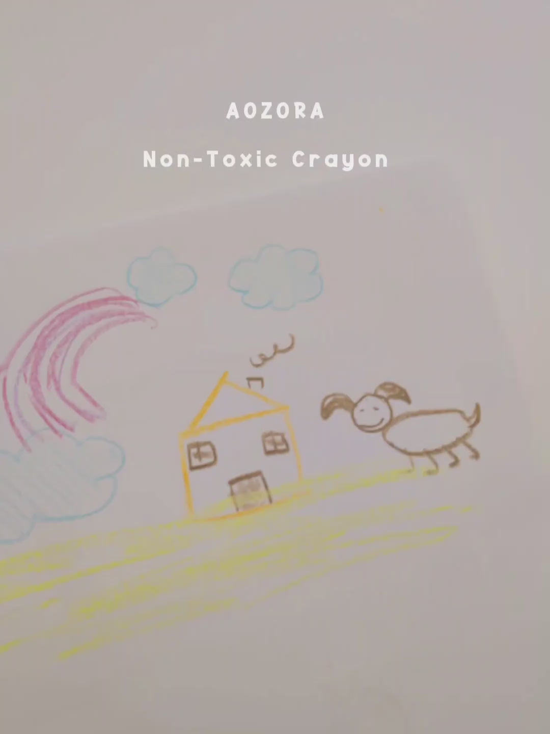 Aozora Baby Color Crayons - 6 Basic Assort Colours - Non-Toxic & Easy Grip