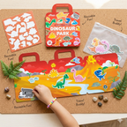 PinkA Reusable Educational Jelly Sticker Book - Dinosaur Park